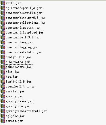 Struts1.2.9+Spring2.5+Hibernate3.2