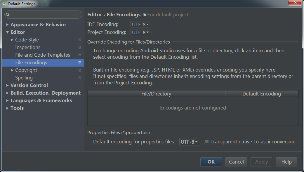 custom android studio vm options see https/developer