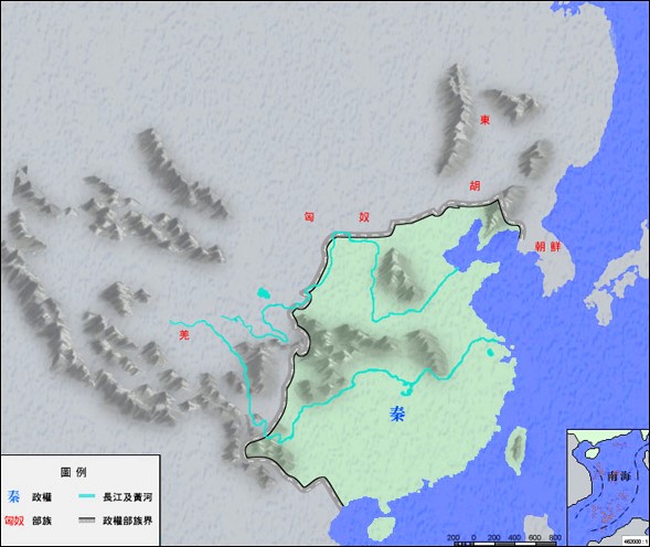 起长城,南达长江流域的地区,先后出现了秦,齐,楚,燕,韩,赵,魏七个大国