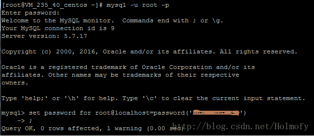 mysql root 密码修改