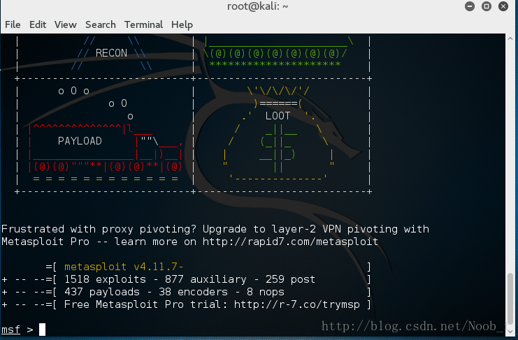 Metasploit控制台