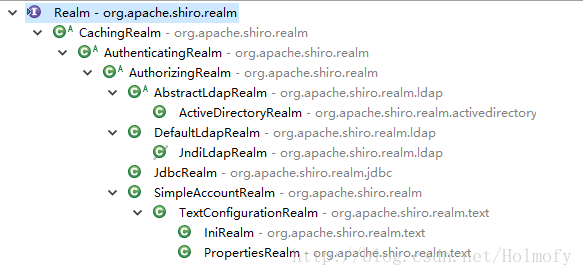 Realm模块实现类