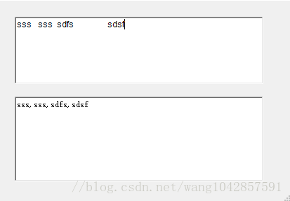 C# 将字符串中的一个或连续多个空格都替换成一个空格或逗号