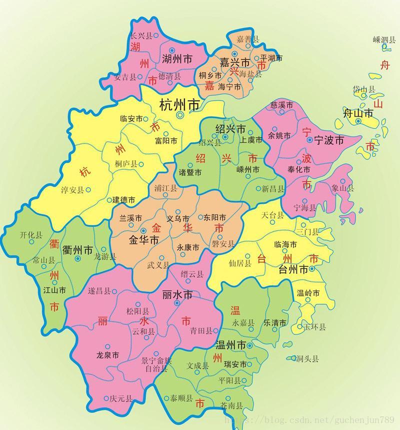 浙江地图和杭州地图及其县市整理图片