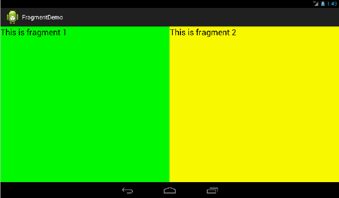 最简单的fragment应用