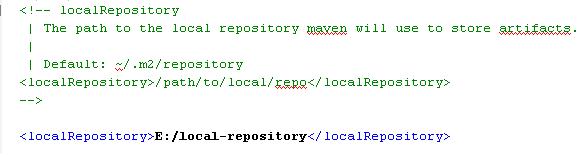Maven指定本地仓库