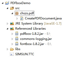 Apache PDFbox创建PDF文件