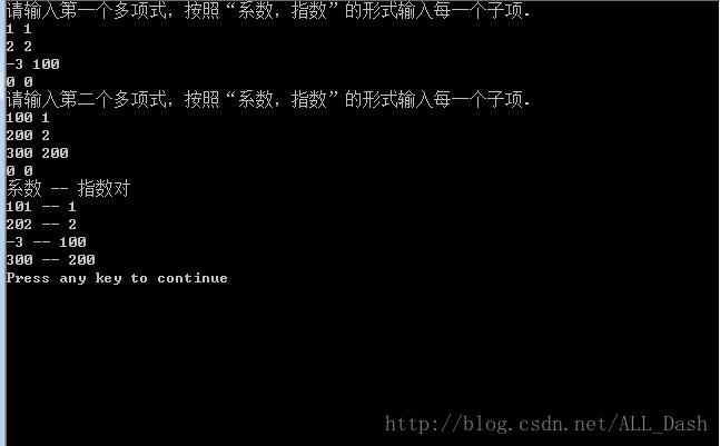 C语言一元多项式相加问题 Dash 程序员资料 程序员资料