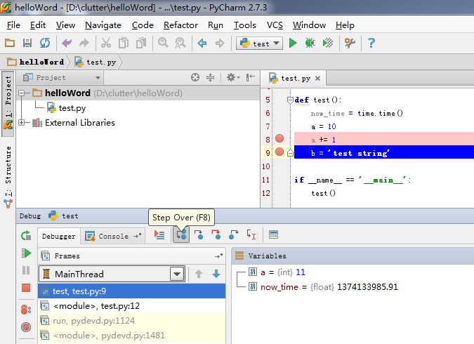 PyCharm 教程（五）断点 调试[通俗易懂]