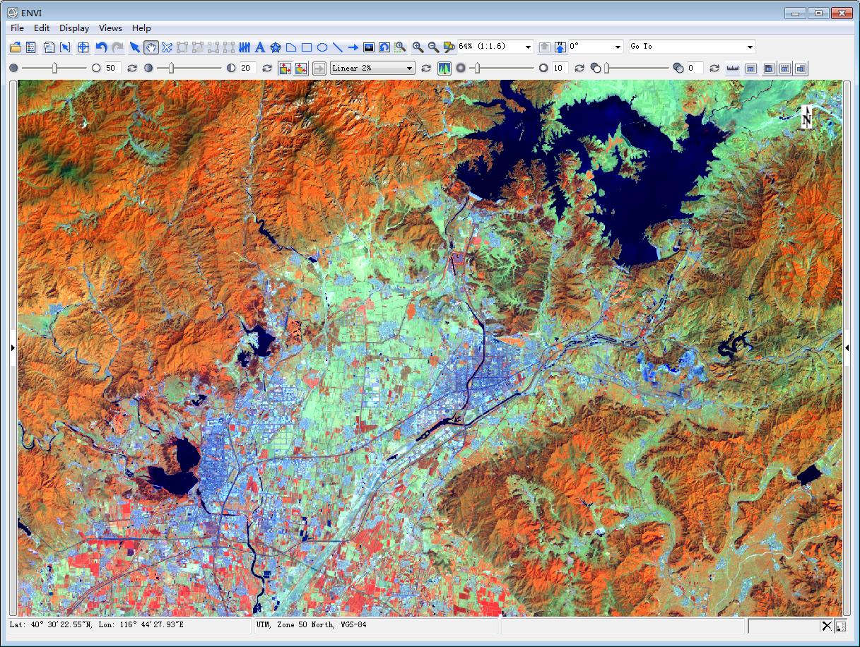 landsat 卫星波段组合以及envi下的展示