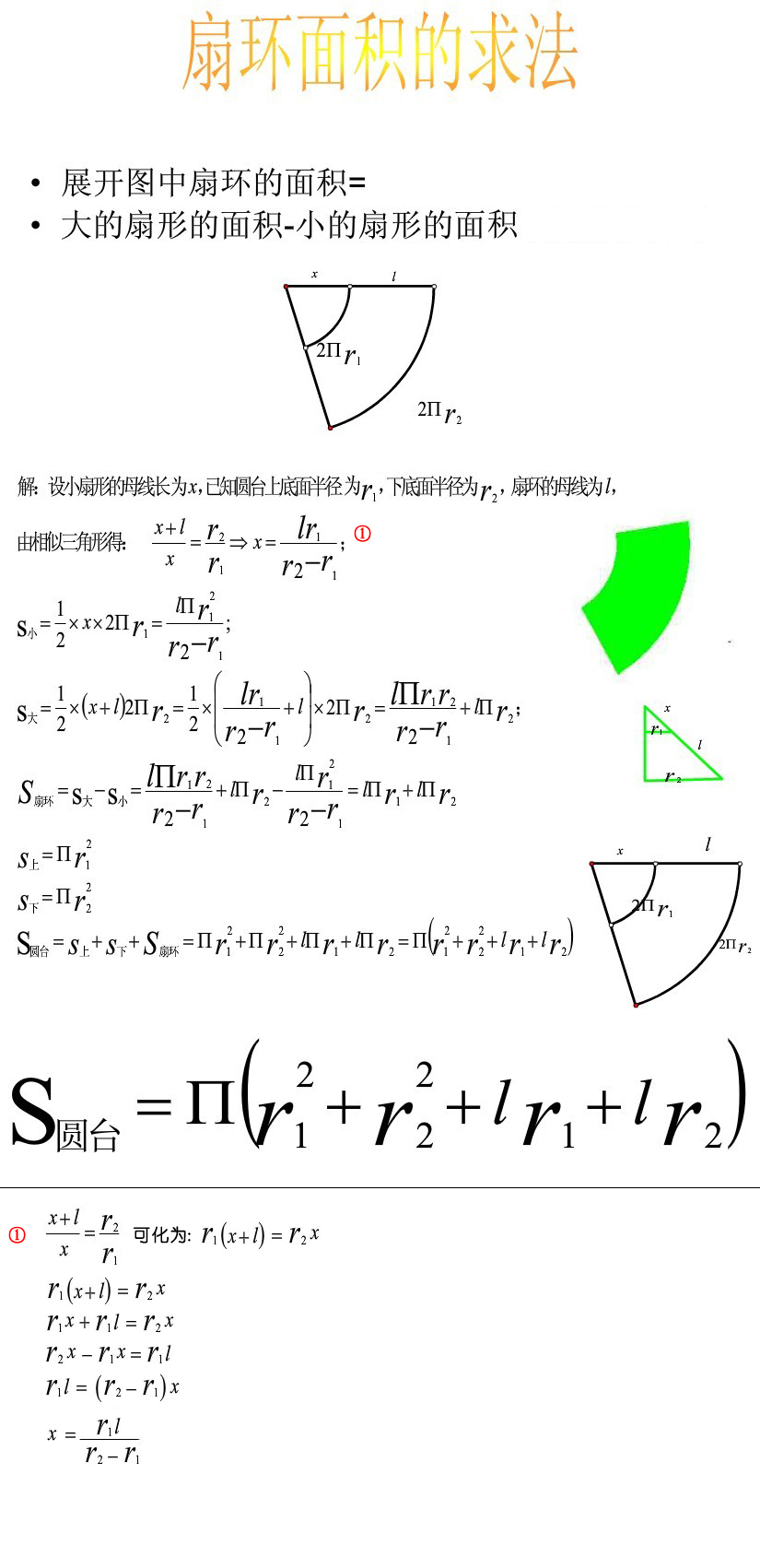 圆台面积公式的推导 Typecool的博客 Csdn博客