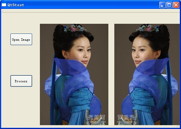 VS2010+QT5.1+opencv2.4.5图像界面第一个程序