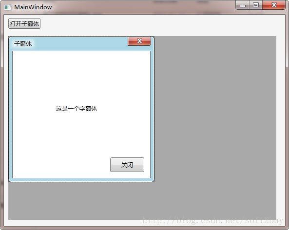 WPF MDI 窗體