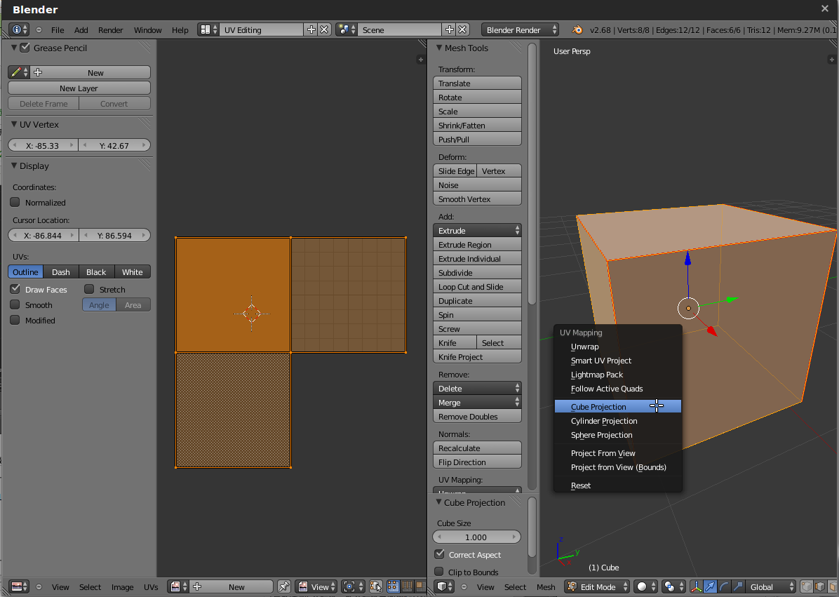 Blender中制作一个带纹理的正方体 极客分享