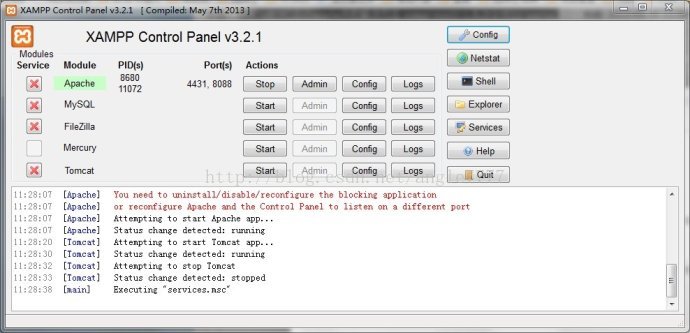 
			
				安装XAMPP时启动Apache失败解决方法 xampp			