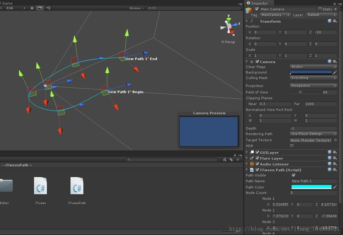 unity基础开发----Itween路径位移动画实现