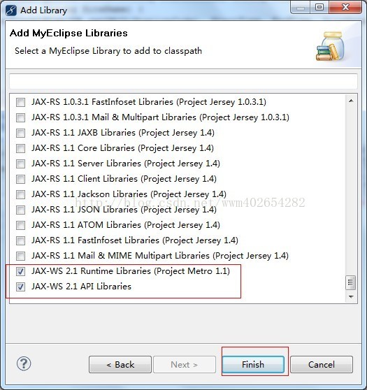 JAX-WS 2.1 Runtime Libraries(Project Metro 1.1)和JAX-WS 2.1 API不存在-解决问题