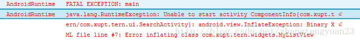 Android运行异常：Unable to start activity ComponentInfo{}: android.view ...