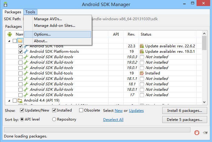 解决Android SDK Manager下载太慢问题