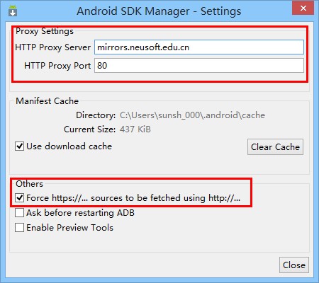 解决Android SDK Manager下载太慢问题