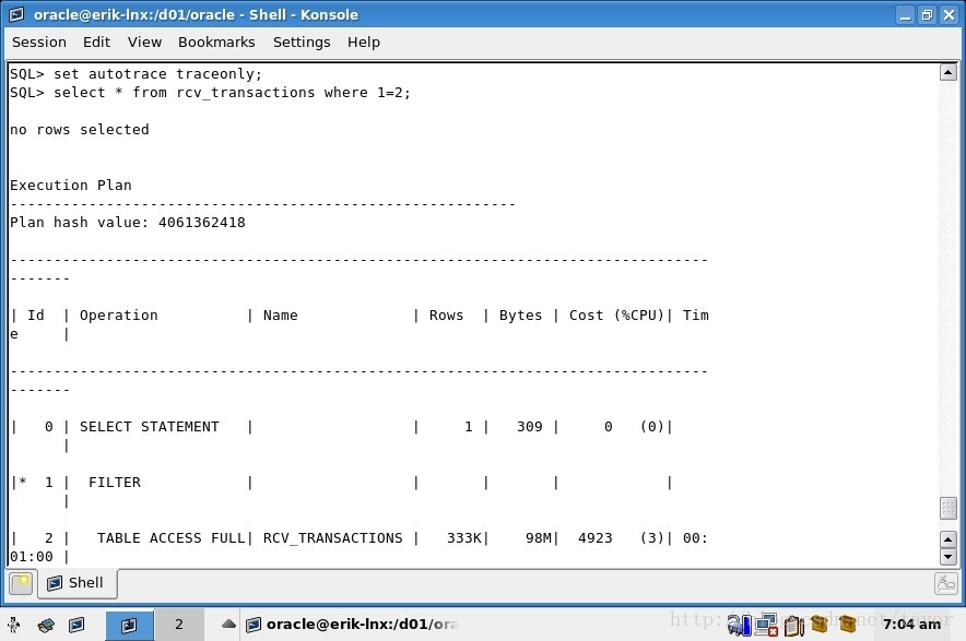 Oracle 数据库如何搜集指定SQL的执行计划和解决过程中的ORA-00904错误