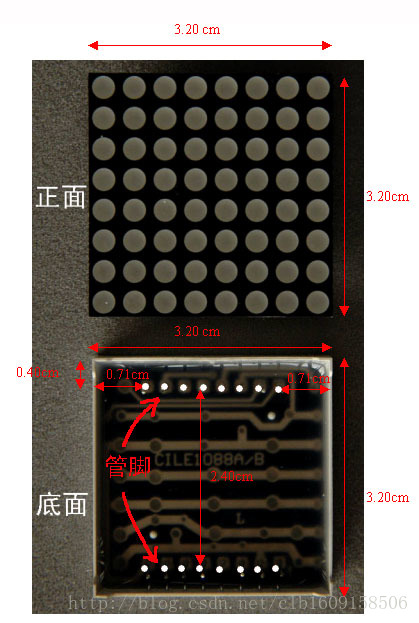 关于点阵的引脚封装