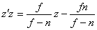 透视投影变换矩阵推导_矩阵的投影