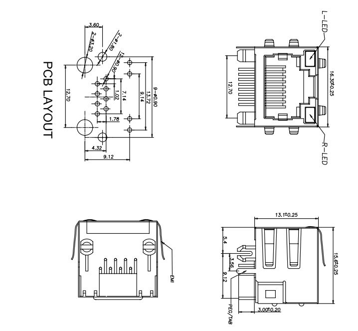 RJ45 网络接口的引脚定义