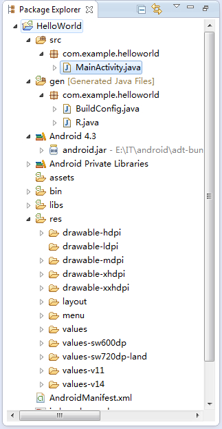 <span>Android项目文件夹结构分析</span>