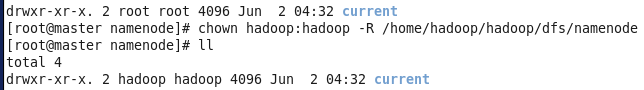 java.io.FileNotFoundException: /home/hadoop/hadoop/dfs/namenode/current/VERSION (Permission denied)