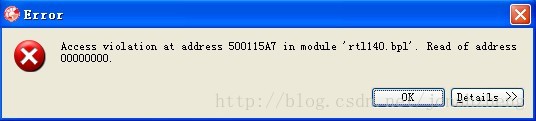 Delphi2010 <wbr>运行时经常会发生关于rtl140.bpl的报错