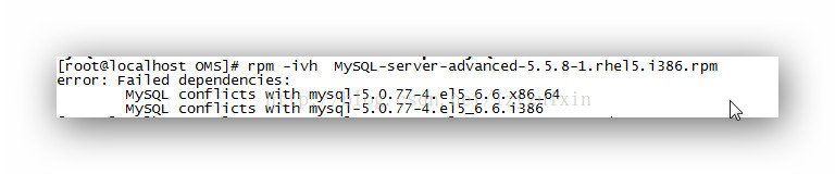 mysql安装出现 conflicts with mysql*的解决办法