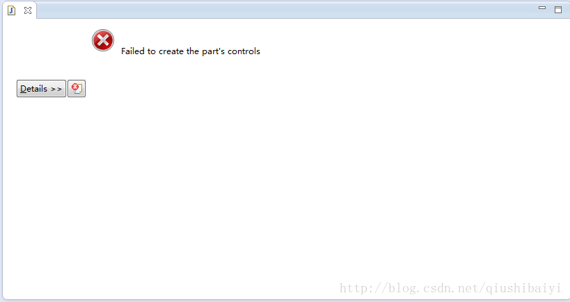 eclipse Failed to create the part's controls 解决方法
