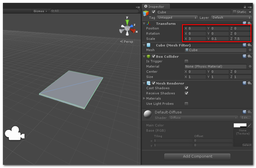 【Unity 3D 游戏开发】Unity3D 入门 - 工作区域介绍 与 入门示例
