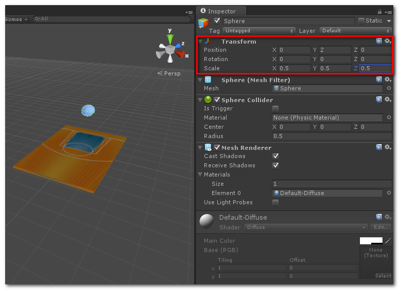 【Unity 3D 游戏开发】Unity3D 入门 - 工作区域介绍 与 入门示例