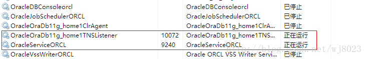 计算机生成了可选文字:OracleDBConsoleorclOraclejobgc卜edulerORCLOracleDBConsoleorc!Oraclejobsc卜edulerORCL三停止已停止·几入娜钵oracleoraDbllg＿卜ome1ClrAgent认oracleooaDbllg＿卜ome1TNSLi,tener‘乡0racleserviceORCL100729240oracleoraDbl19＿卜ome1ClrA…oracleooaDbllg＿卜ome1TNS…正正Orac!egery;ceORCL‘瑞oracleV,,Writer0RCLoracleORCLVSSWriterServi…