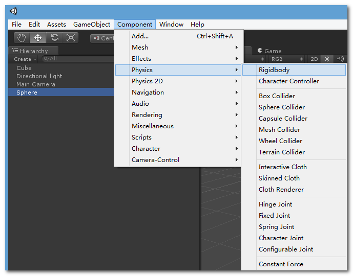 【Unity 3D 游戏开发】Unity3D 入门 - 工作区域介绍 与 入门示例