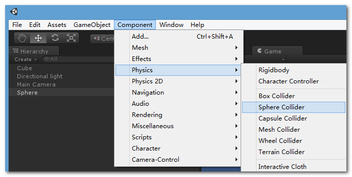 【Unity 3D 游戏开发】Unity3D 入门 - 工作区域介绍 与 入门示例