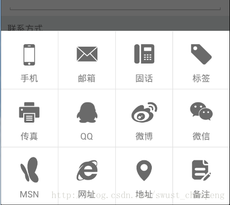 tableLayout 实现类似gridview的效果 带分割线