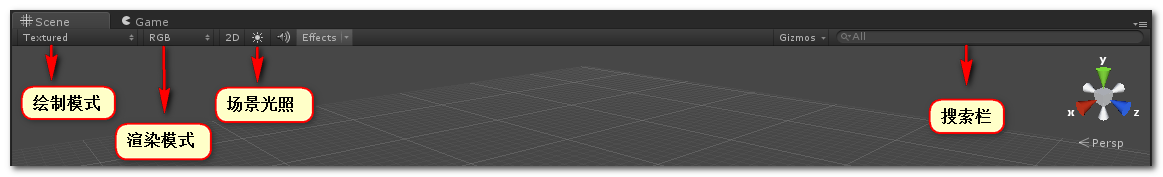 【Unity 3D 游戏开发】Unity3D 入门 - 工作区域介绍 与 入门示例
