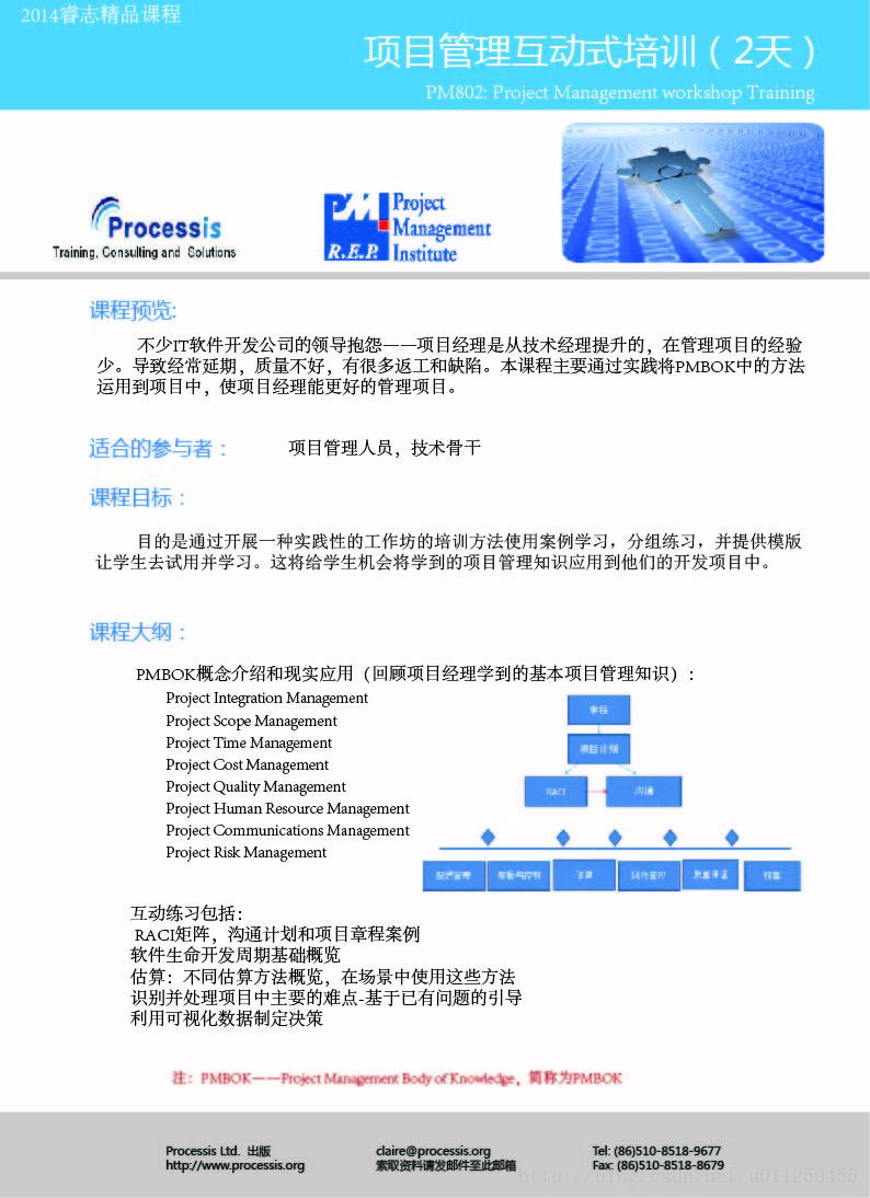 项目管理互动式培训