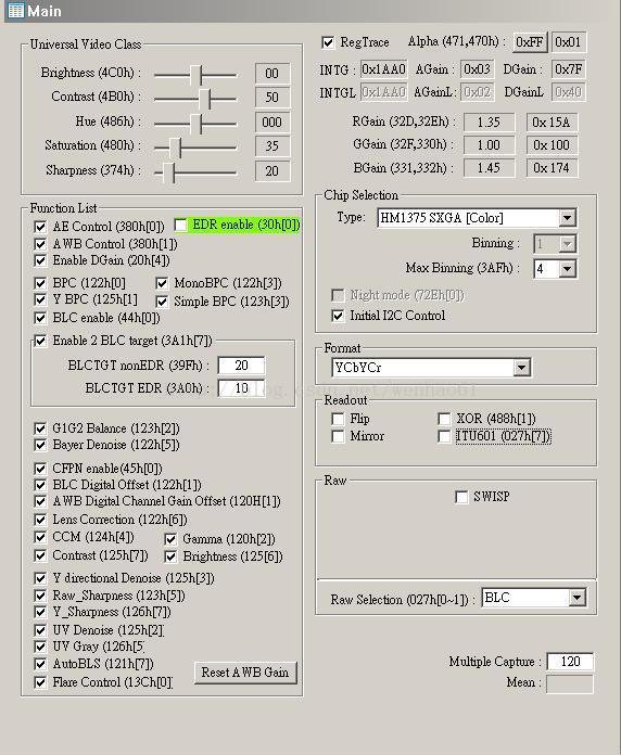 [CIS]HiMOS Himax Sensor develop tool