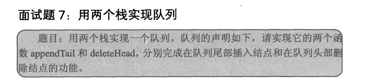 [九度1512 剑指offer7] 用两个栈实现队列