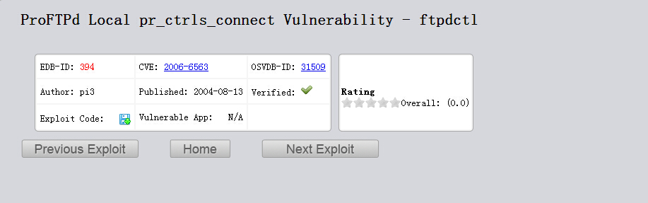 ProFTPd Local pr_ctrls_connect Vulnerability - ftpdctl 漏洞及攻击代码分析[通俗易懂]