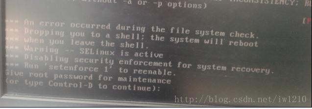 Give root password for maintenance or type control d to continue что делать