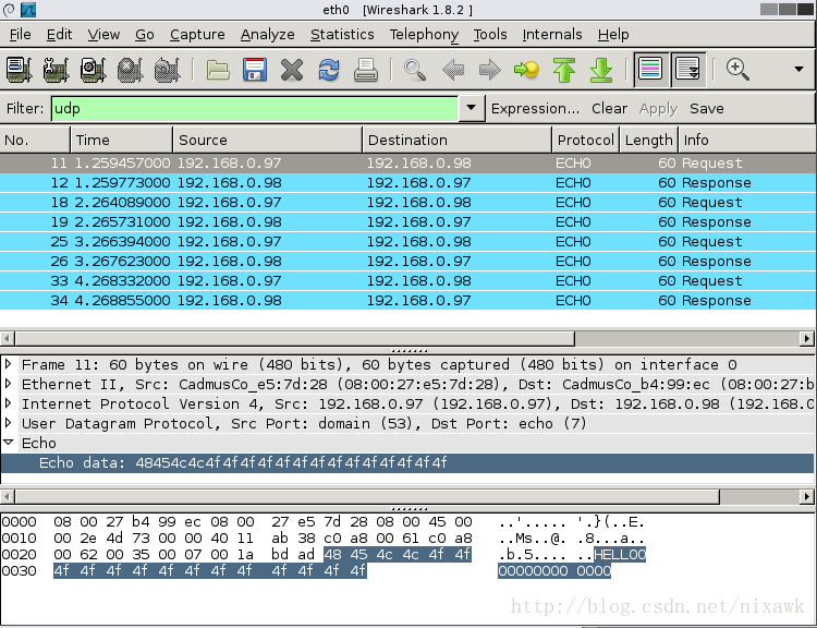 echo - TCP/UDP 7