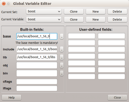 Global Variable Config - Boost