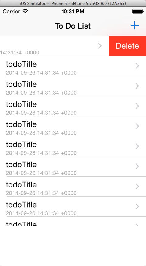 Swift 书面 ToDo App