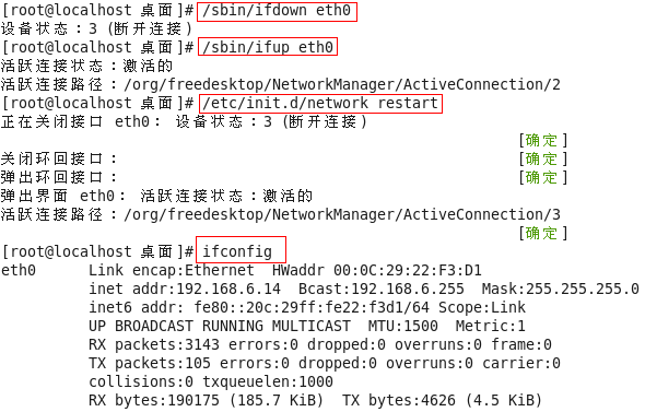 1.网络工具：ifconfig,ping,netstate,Redhat命令和图形化设置ip,finger,nslookup