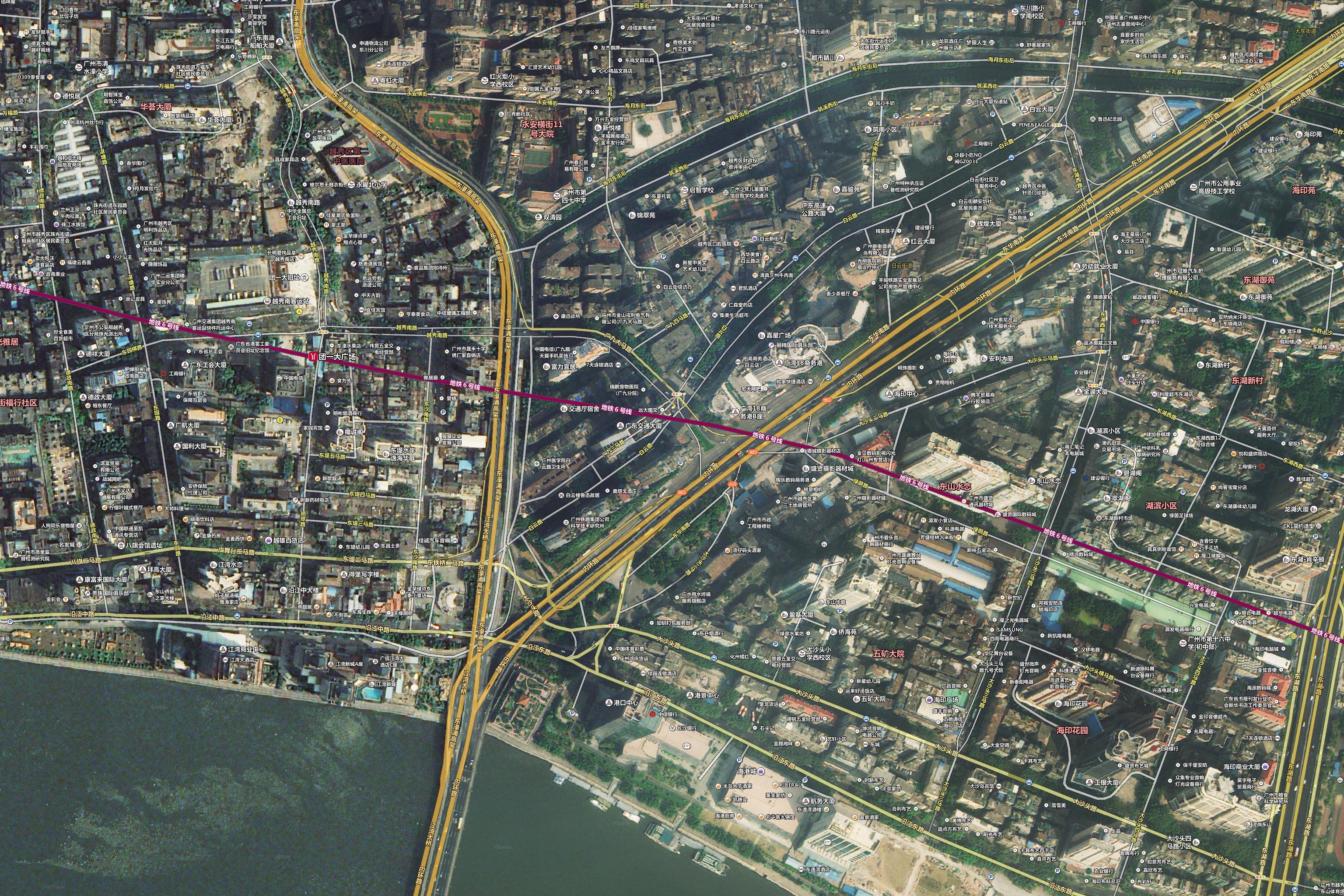 广州高清卫星地图 用百度卫星地图服务器下载 含标签,道路数据叠加 可